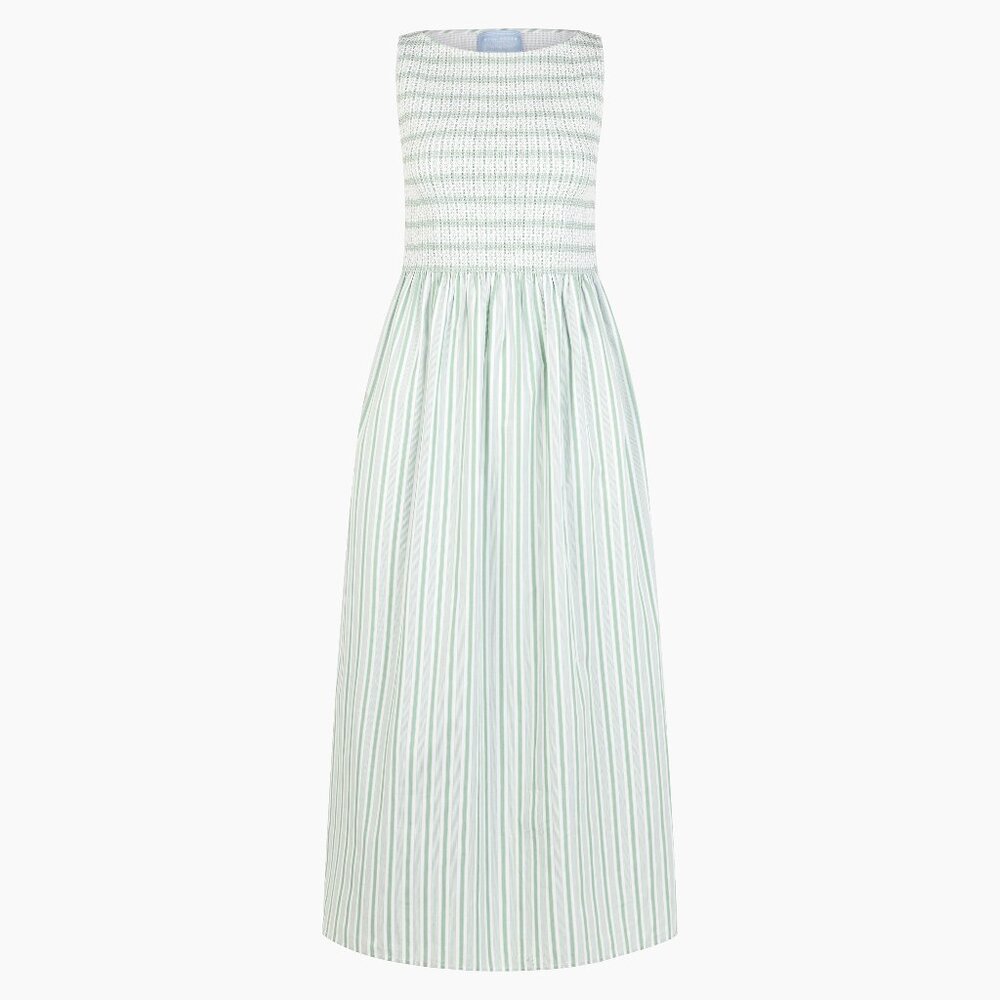 Hill House Home The Cosima Nap Dress - Apple Green Stripe Size XSApple Green Str